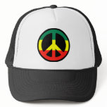 Rasta Peace Symbol Trucker Hat