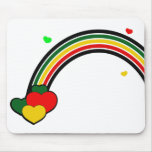 Rasta Rainbow and Hearts Mouse Pad