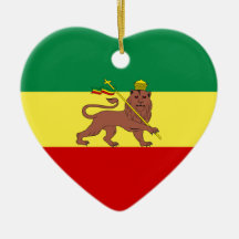 Rasta Reggae Lion of Judah Christmas Tree Ornament