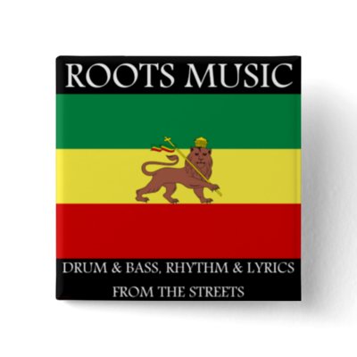 Rasta - Roots Music Ethiopia Flag Lion of Judah Pinback Buttons by BUSHWICK