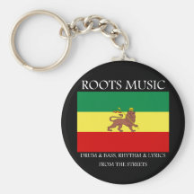 Rasta - Roots Music Ethiopia Flag Lion of Judah Keychain
