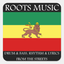 Rasta - Roots Music Ethiopia Flag Lion of Judah Stickers