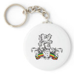 Rasta shield keychains