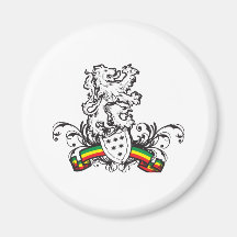 Rasta shield magnets