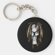 Rasta Skull Keychains