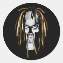 Rasta Skull Stickers