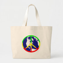 Rasta World Peace Tote Bags