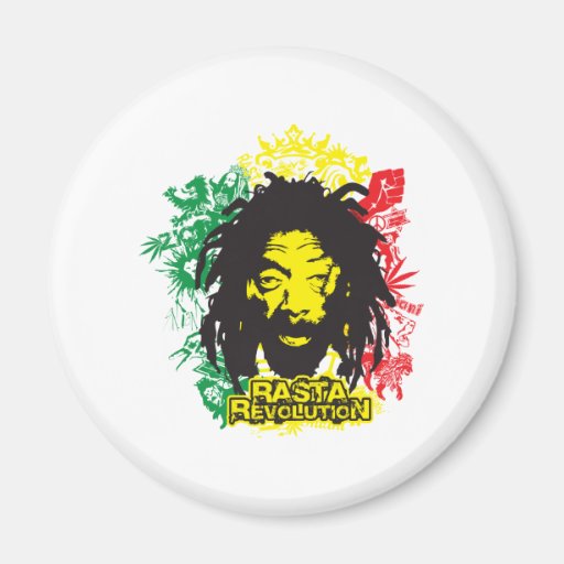 Rastafarian Revolution Fridge Magnet