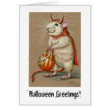 Rat Devil, Halloween Greetings! Card