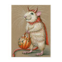 Rat Devil Halloween Postcard