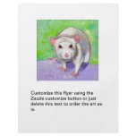 Rat flyers fun unique cute white rat art painting