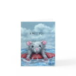 Rat Sad Surfer, I Miss You Note Card