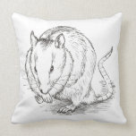 rat sketch American Mojo pillow pillows