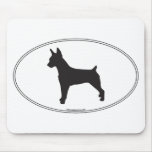 Rat Terrier Silhouette mousepads