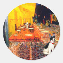 Rat Terrier - Terrace Cafe Round Sticker