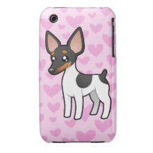 Rat Terrier / Toy Fox Terrier Love iPhone 3 Case