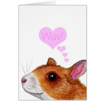 rat Valentine's Day Card