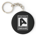 Rated A For Awesome keychains