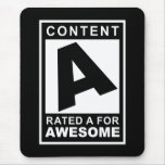 Rated A For Awesome mousepads