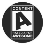 Rated A For Awesome stickers