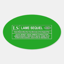 Rated LS Oval Stickers