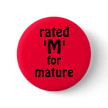 rated, 'M', for, mature buttons