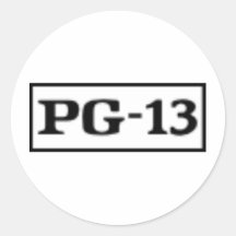 Rated PG-13, Rating System Round Sticker