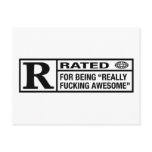 Rated R for being awesome postcards
