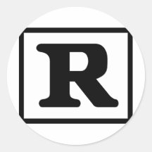 Rated R Round Stickers