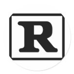 Rated R stickers