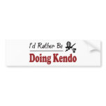 Rather Be Doing Kendo bumper stickers