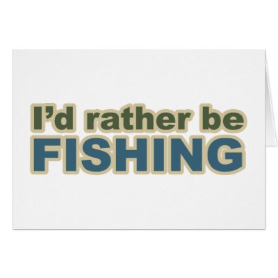 Rather Be Fishing Greeting Card by TeeShirtsTShirts