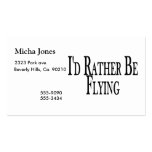 Rather Be Flying Business Card Templates