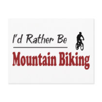 Rather Be Mountain Biking Postcard