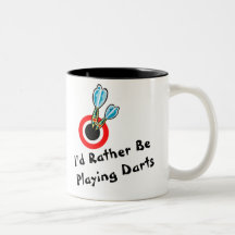 Rather Be Playing Darts Mugs