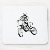 Rather Be Playing In The Dirt (Black/White) Mouse Pads