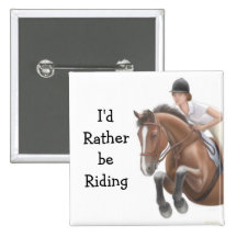Rather be Riding Horse Pin