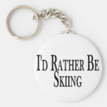 Rather Be Skiing Key Chain
