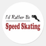 Rather Be Speed Skating Stickers