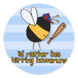 rather bee hitting homeruns sticker