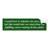 Rather make licence plates than serve on jury duty