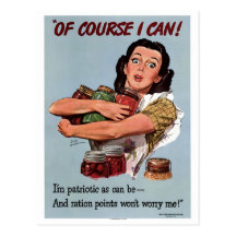 Ration Points Vintage Poster Post Cards