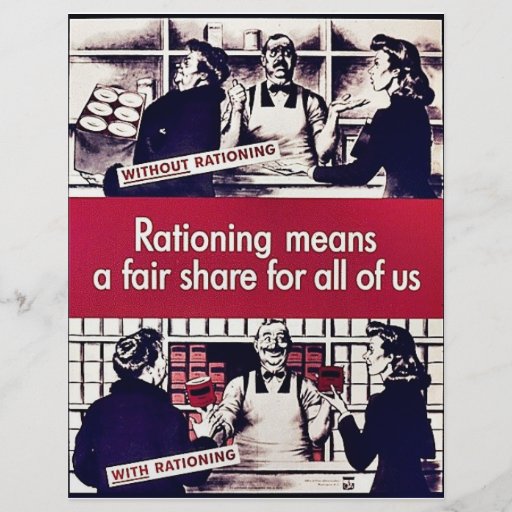 Rationing Means A Fair Share For All Of Us Personalized Flyer