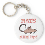Rats Make Me Happy Keychains