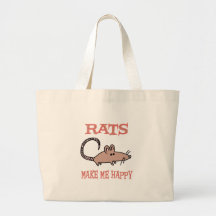 Rats Make Me Happy Tote Bag