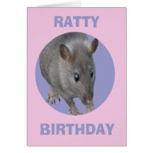 Ratty Customizable Greeting Card