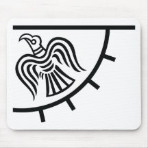 Raven Banner (Viking Flag) Mousepad
