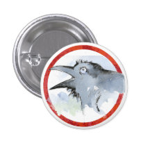 Raven Button Badge
