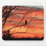 Raven Calling in the Sunrise mousepads