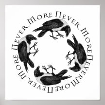 Raven Circle of Three Print